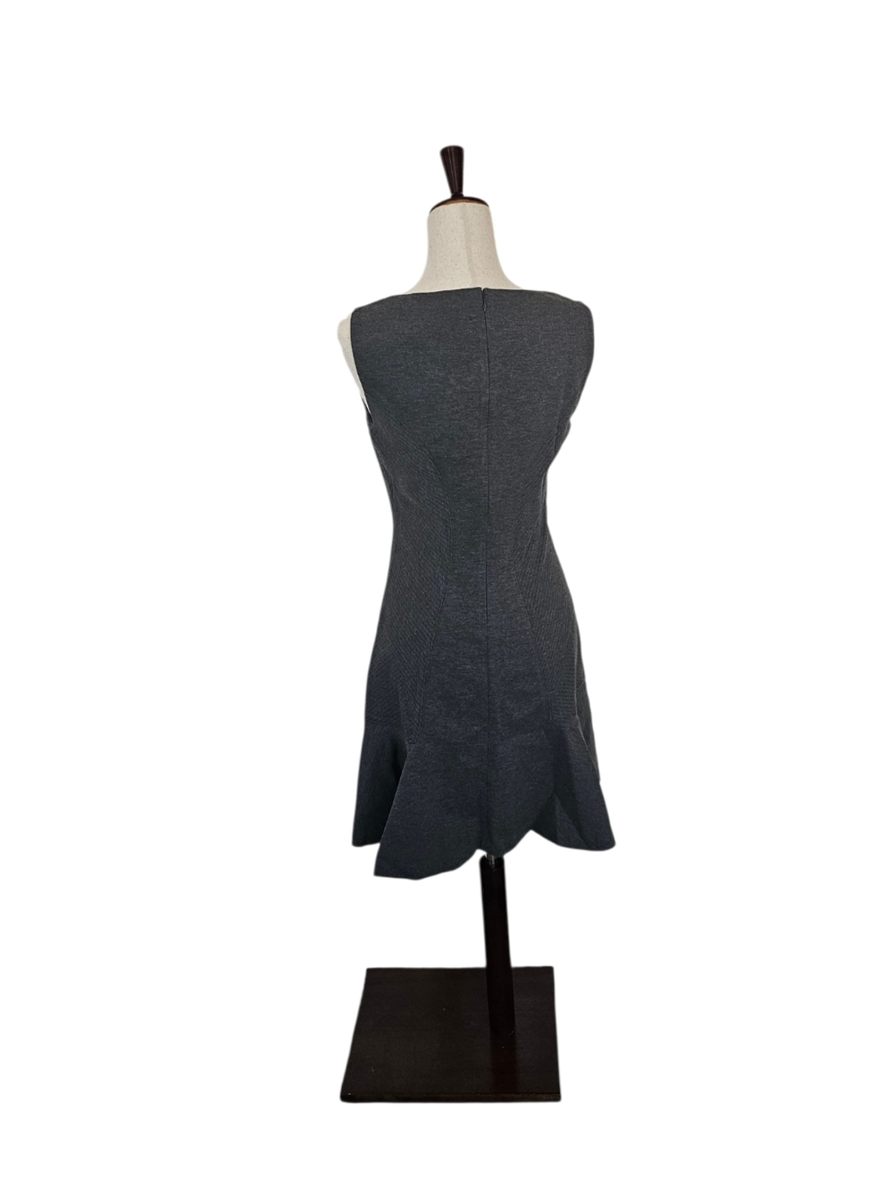 Diane Von Furstenberg Gray Sleeveless  V-Neck Fit Flare Work Mini Dress‎ 10 NWT - Picture 3 of 10